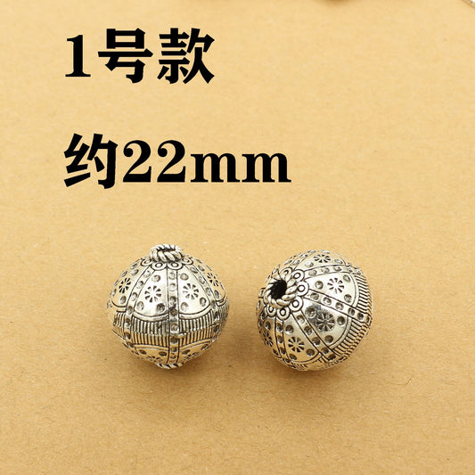 Vintage Antique Silver Mixed Spacer Beads | Tibetan Style Metal Beads for DIY Jewelry Making