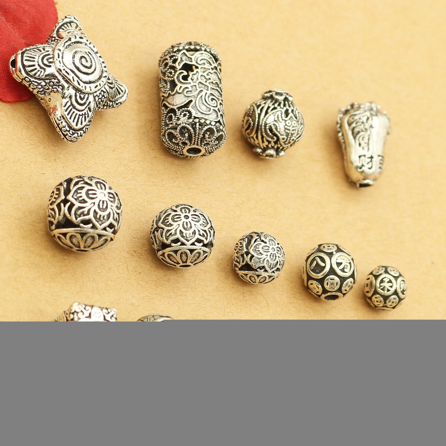 Antique Silver Tibetan Style Spacer Beads | DIY Jewelry Making Charms for Bracelets & Necklaces
