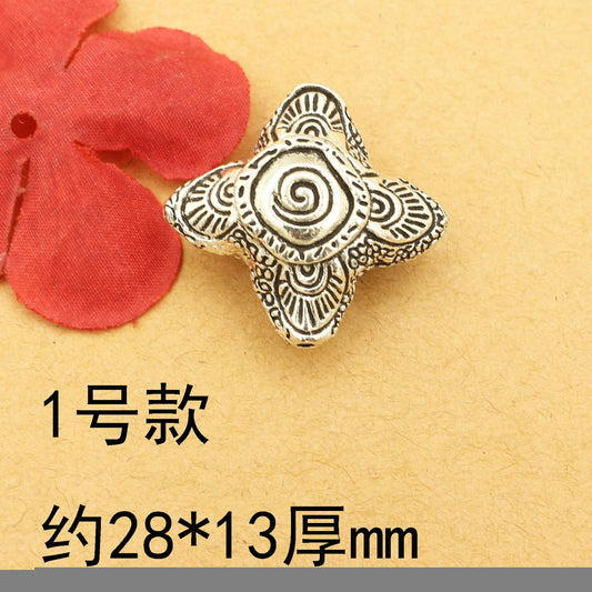 Antique Silver Tibetan Style Spacer Beads | DIY Jewelry Making Charms for Bracelets & Necklaces