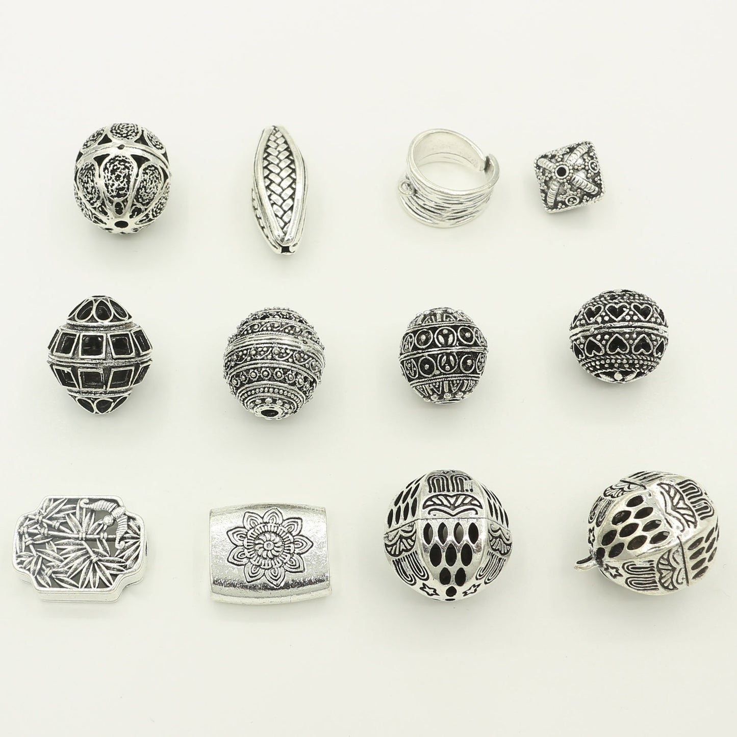 Vintage Tibetan Style Antique Silver Spacer Beads | DIY Jewelry Making Supplies for Bracelets & Necklaces
