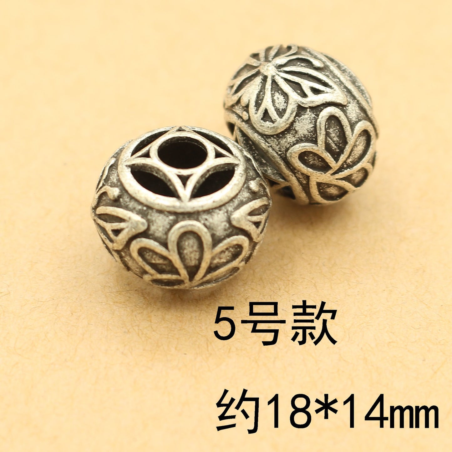 Vintage Antique Silver Metal Beads Set for Jewelry Making | Boho Spacer Beads &amp; DIY Bracelet Necklace Accessories