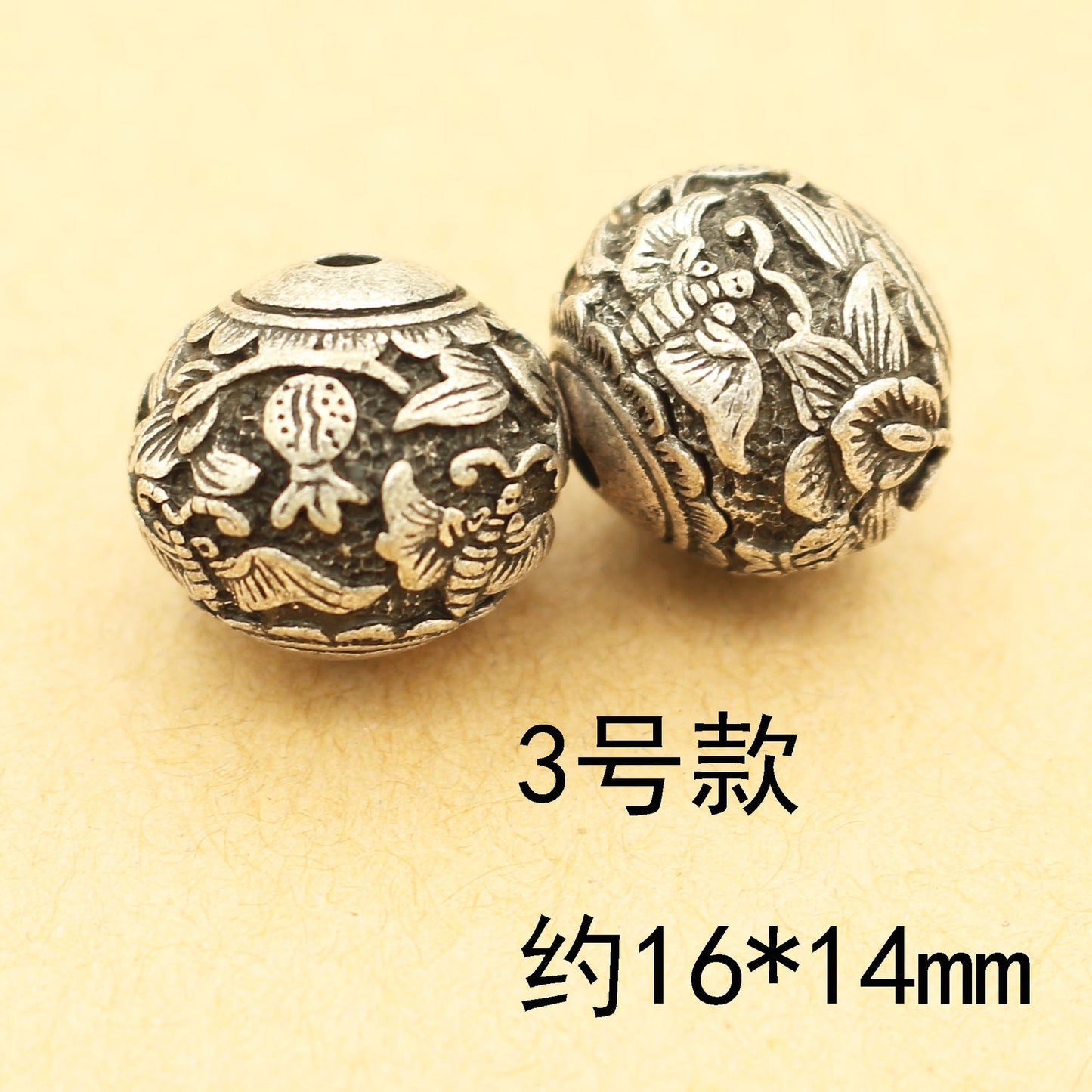 Vintage Antique Silver Metal Beads Set for Jewelry Making | Boho Spacer Beads &amp; DIY Bracelet Necklace Accessories