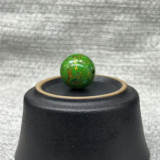 15mm Handmade Chinese Lacquer Beads – Colorful Round Beads for DIY Jewelry Making