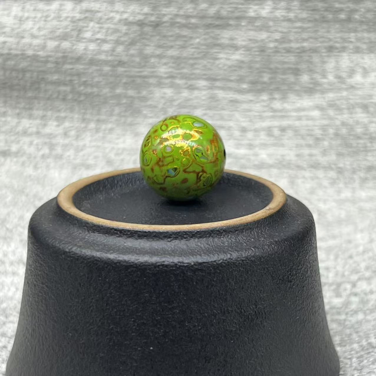 15mm Handmade Chinese Lacquer Beads – Colorful Round Beads for DIY Jewelry Making