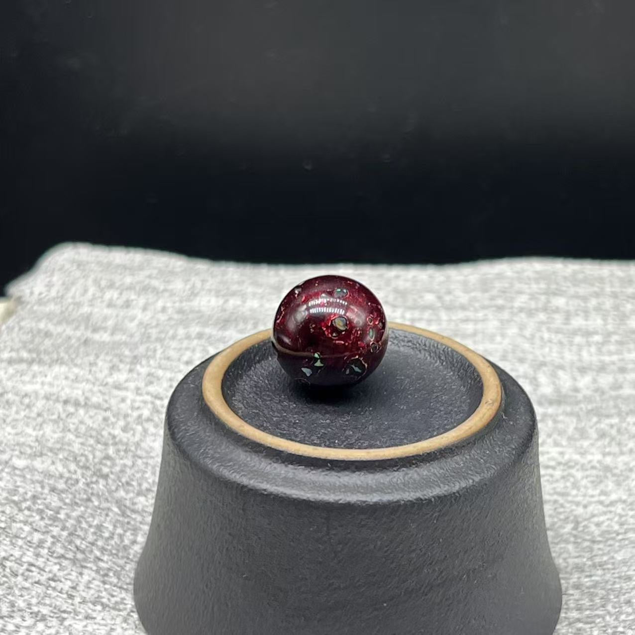 15mm Handmade Chinese Lacquer Beads – Colorful Round Beads for DIY Jewelry Making