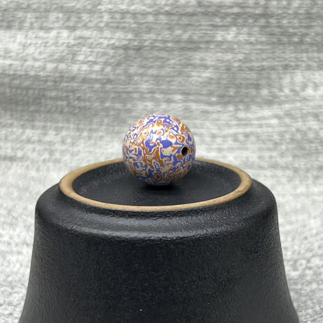 15mm Handmade Chinese Lacquer Beads – Colorful Round Beads for DIY Jewelry Making