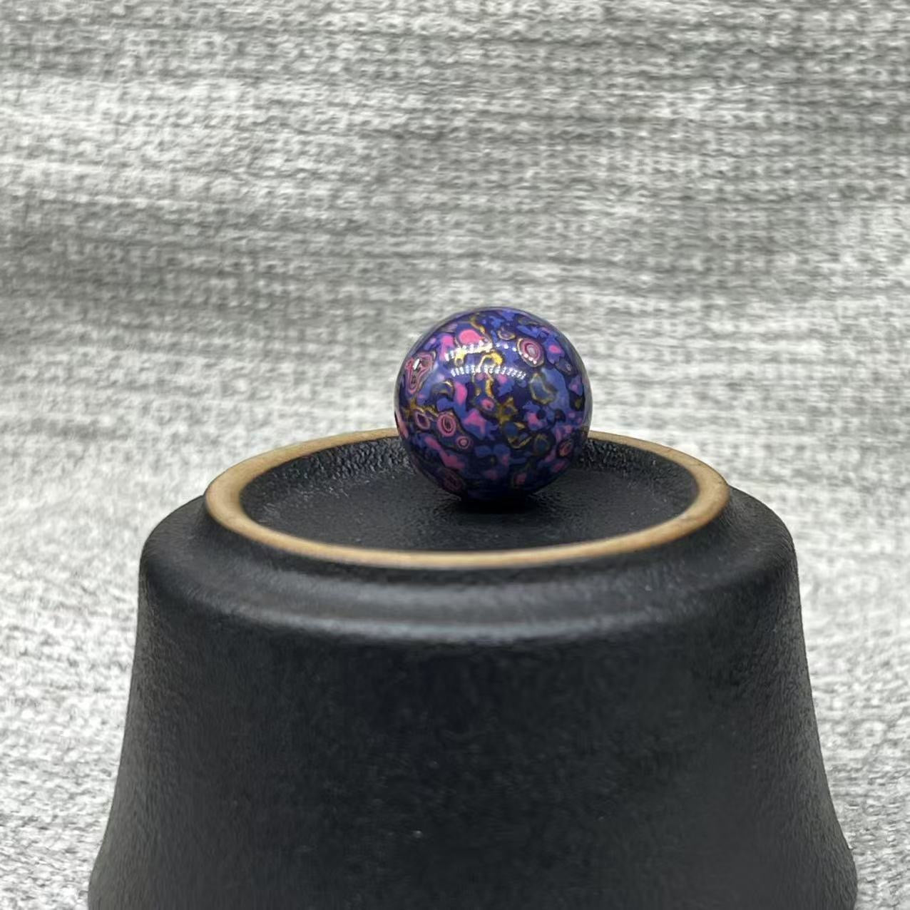 15mm Handmade Chinese Lacquer Beads – Colorful Round Beads for DIY Jewelry Making