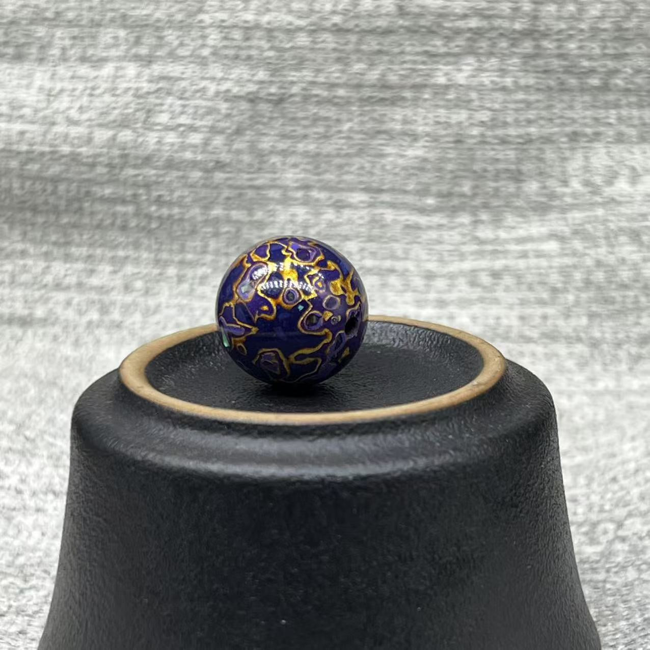 15mm Handmade Chinese Lacquer Beads – Colorful Round Beads for DIY Jewelry Making