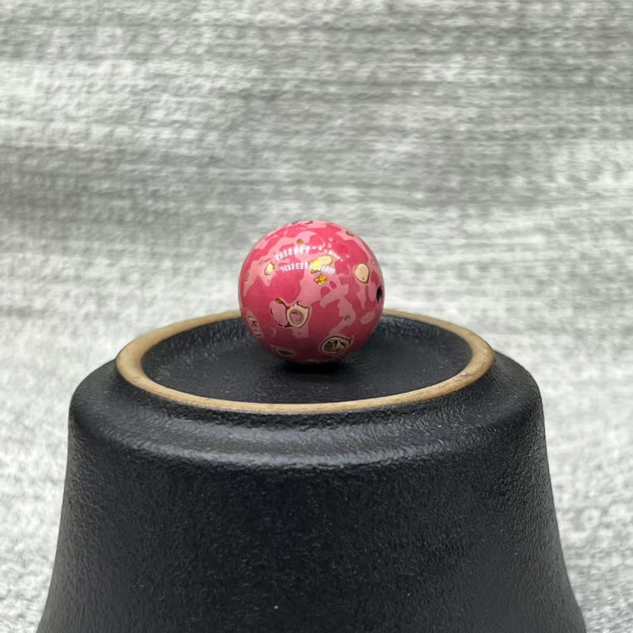 15mm Handmade Chinese Lacquer Beads – Colorful Round Beads for DIY Jewelry Making