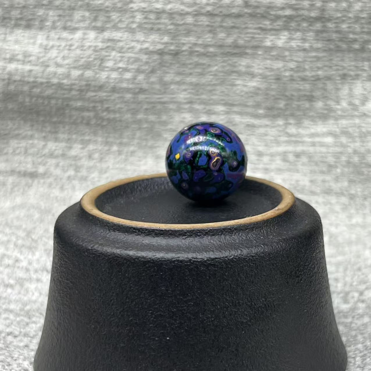 15mm Handmade Chinese Lacquer Beads – Colorful Round Beads for DIY Jewelry Making