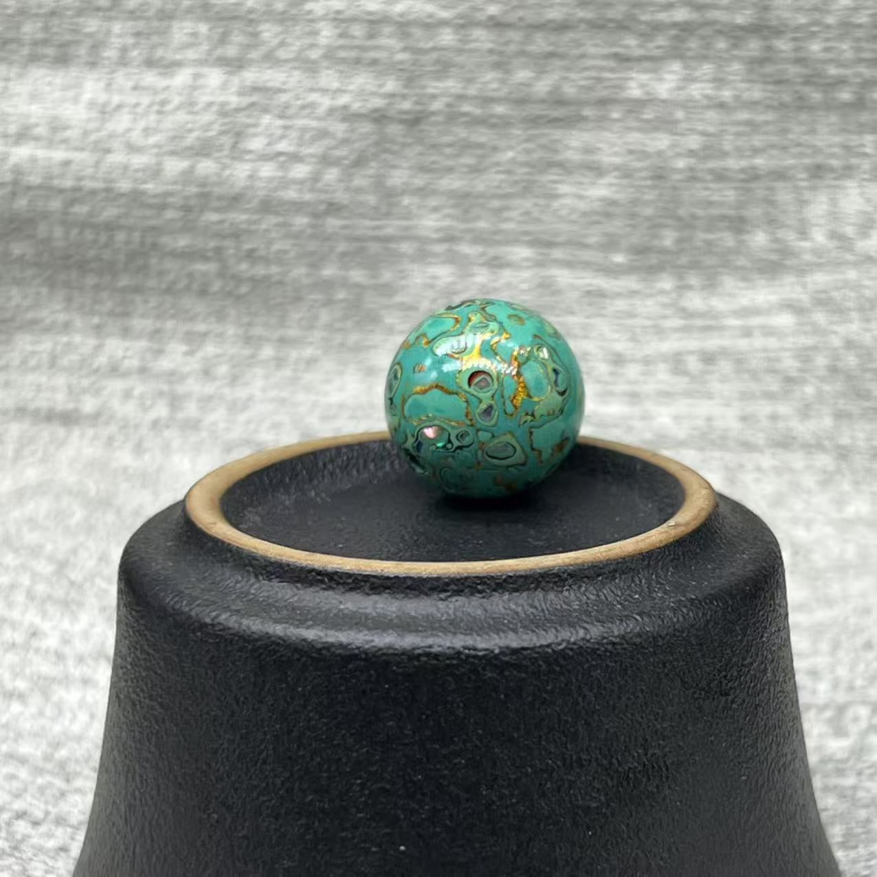 15mm Handmade Chinese Lacquer Beads – Colorful Round Beads for DIY Jewelry Making
