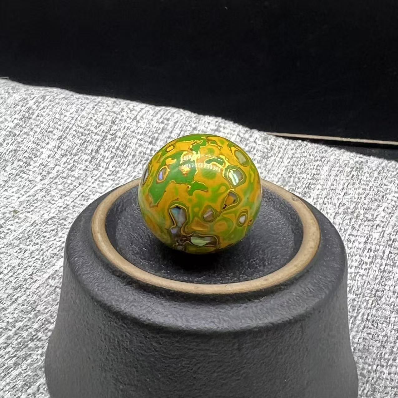 15mm Handmade Chinese Lacquer Beads – Colorful Round Beads for DIY Jewelry Making