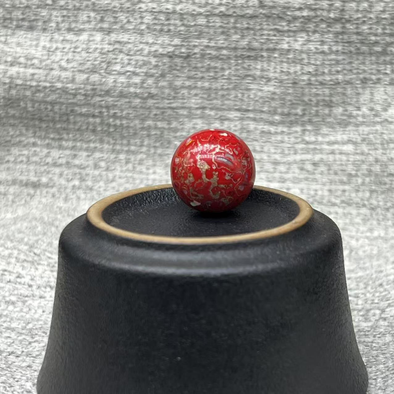 15mm Handmade Chinese Lacquer Beads – Colorful Round Beads for DIY Jewelry Making