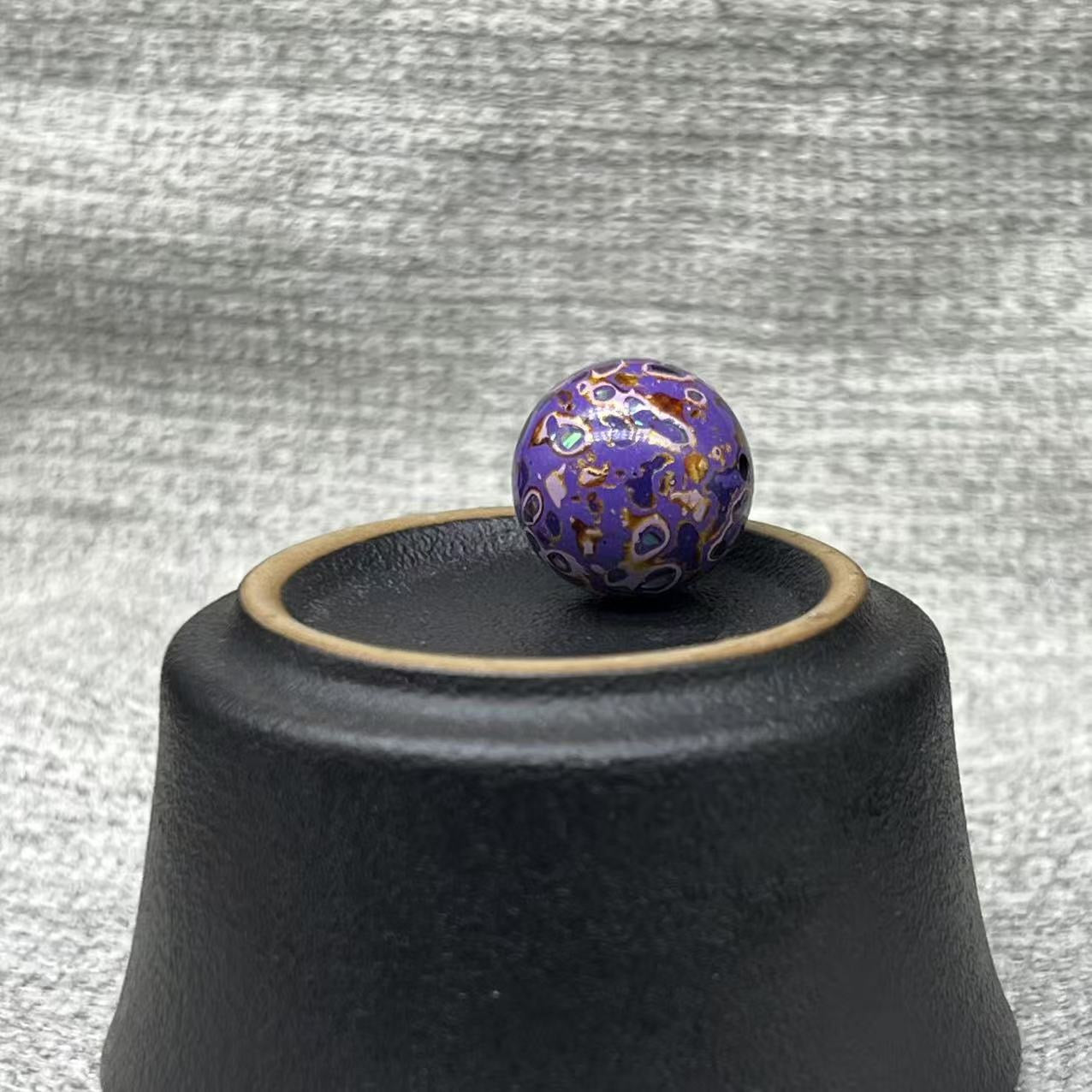 15mm Handmade Chinese Lacquer Beads – Colorful Round Beads for DIY Jewelry Making