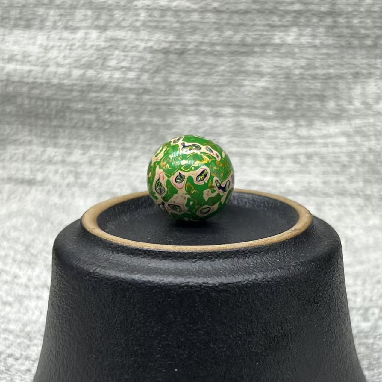 15mm Handmade Chinese Lacquer Beads – Colorful Round Beads for DIY Jewelry Making
