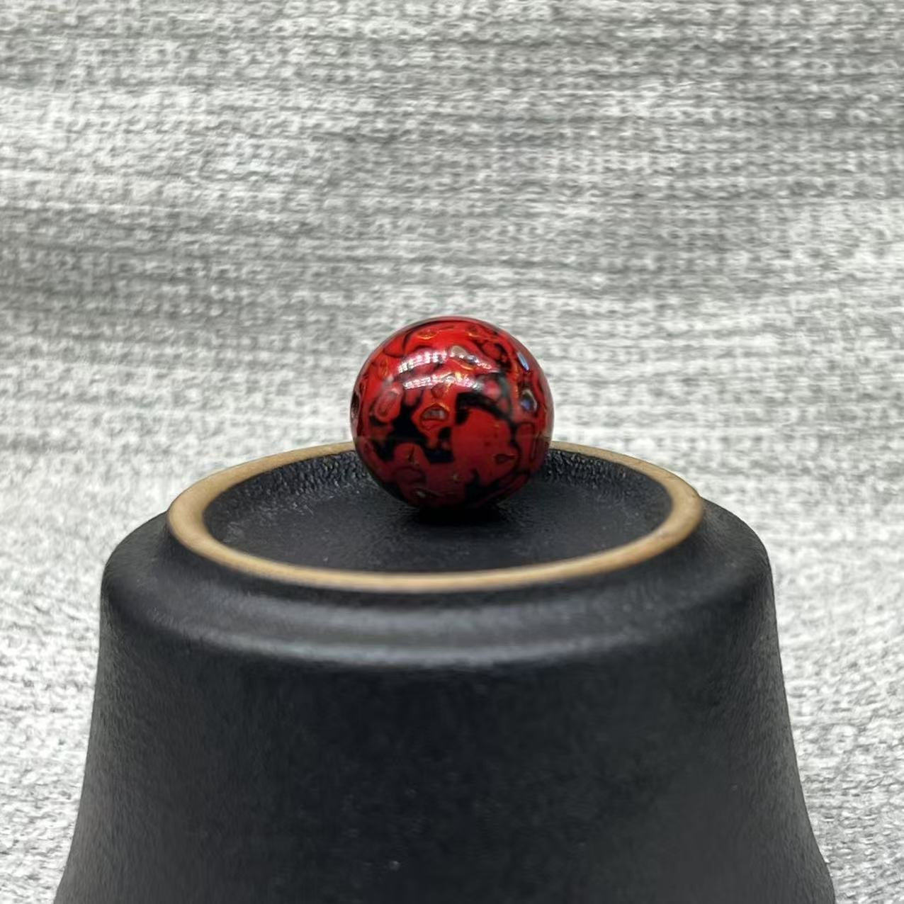 15mm Handmade Chinese Lacquer Beads – Colorful Round Beads for DIY Jewelry Making