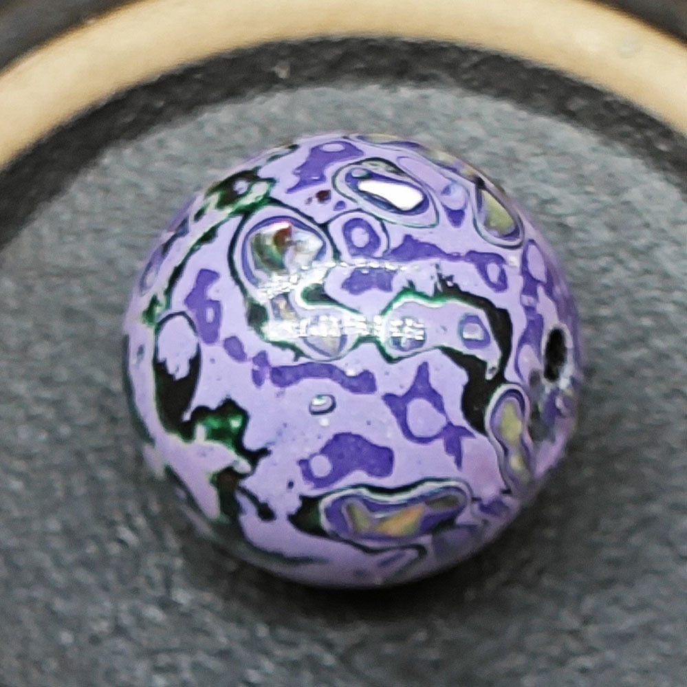 15mm Handmade Chinese Lacquer Beads – Colorful Round Beads for DIY Jewelry Making