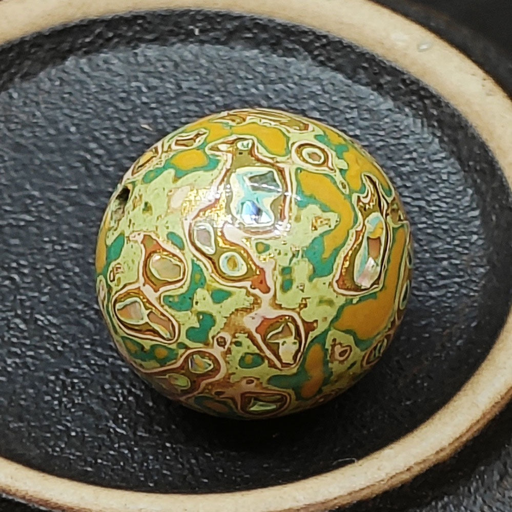 15mm Handmade Chinese Lacquer Beads – Colorful Round Beads for DIY Jewelry Making