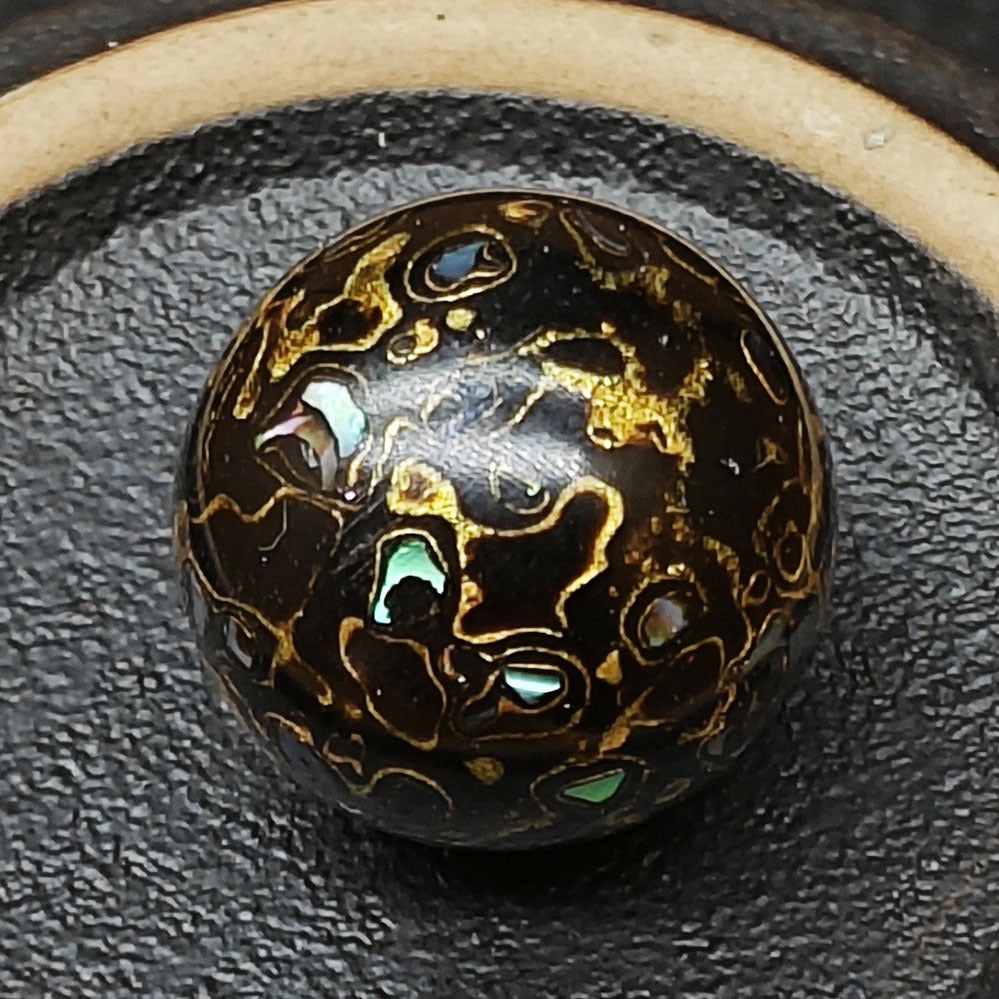 15mm Handmade Chinese Lacquer Beads – Colorful Round Beads for DIY Jewelry Making